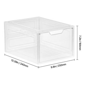 Set di 12 Scatole Trasparenti Impilabili per Scarpe con Porta Magnetica, Organizzatori per Sneakers Taglia 13 USA, Contenitori in Plastica - Product Image 5