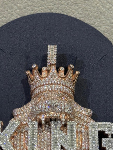 RB Gems Customized Christian IGI Certified Diamond Charm Pendants VVS Hip Hop Link Chain Rose Gold White Gold Unisex - Product Image 3