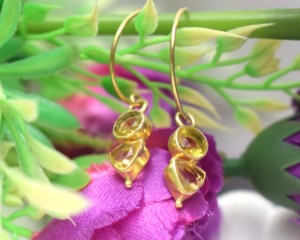 925 Sterling Silver Citrine <b>Dangle</b> <b>Earrings</b> with Rose <b>Gold</b> Plating for Wedding Engagement Gift Special Occasions - Product Image 3