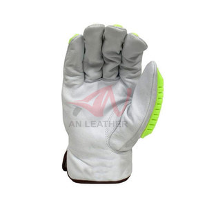 Guantes de Impacto de Cuero y TPR de Alto Rendimiento que Ofrecen Comodidad y Resistencia, Equipo de Seguridad Laboral - Product Image 3