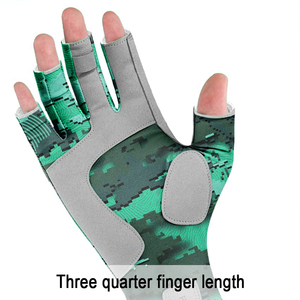 Gants de pêche à doigts complets, fabrication directe usine, logo personnalisé, production OEM, protection solaire, vente en gros, approvisionnement en vrac - Product Image 2