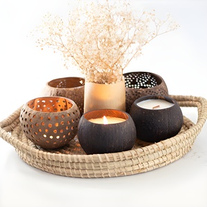 Luxury Modern <b>Candle</b> Jars Coconut Shell Bowl Scented <b>Candles</b> Private Label Luxury <b>Gift</b> Box Set - Product Image 5