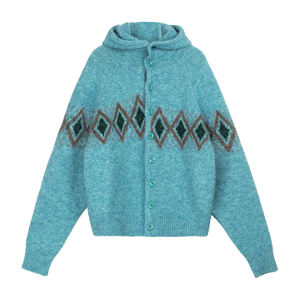 Hot Selling Mohair Hoodie Custom Oversized Tracksuits Jacquard Embroidery Logo <b>Men</b> Fuzzy Sweater Hoodie Mohair Sweatsuit - Product Image 4