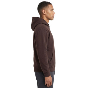 Solid Color Cotton Fleece Hoodies for <b>Men</b> Regular Fit <b>Pullover</b> Streetwear Custom Logo Thick Fabric Low MOQ Bulk Manufacturing - Product Image 5