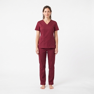 Conjunto de Uniforme Médico para Mujer, Cuello en V, Manga Corta, Blusa y Pantalones para Enfermeras, Ropa de Trabajo Clínica - Product Image 1