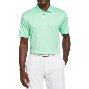 Polo de golf à manches courtes pour homme avec logo personnalisé, de haute qualité, couleur foncée, séchage rapide, respirant, pour les sports de plein air en été - Product Image 1