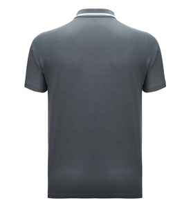 T-shirt polo uni à manches courtes décontracté et à séchage rapide pour hommes avec logo personnalisé de haute qualité en polyester - Product Image 1