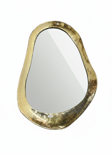 Espejo de forma orgánica, duradero, ecológico, de oro antiguo, de alta demanda, con diseños únicos inspirados en la naturaleza, para arte de pared en cualquier espacio. - Product Image 2