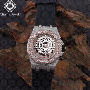 Reloj Analógico Cuadrado de Acero Inoxidable de Lujo Charm_Jewells con Incrustaciones de Diamantes, Cronógrafo de Moda para Hombre, Movimiento Mecánico, 40 mm, 10 - Product Image 3