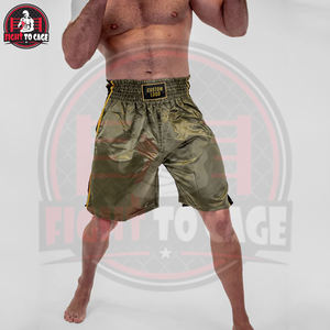 Shorts de boxe Muay Thai de haute qualité pour la compétition, respirants en polyester, équipement d'entraînement pour hommes, collection automne FIGHT CAGE GEARS - Product Image 3