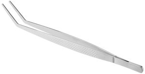 Curved Tip Precision Plus Chef Plating <b>Tongs</b> Stainless Steel <b>Kitchen</b> Tweezers for Fine Food Presentation - Product Image 3