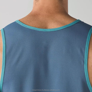 Custom Men's High Quality Thermal Fitness Shorts Tank <b>Top</b> Summer Slim Fit Casual Short Neck Custom Logo Label Outerwear Sets - Product Image 5