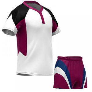 Nuevo conjunto de ropa de rugby con camiseta y pantalones cortos, costuras duraderas, ajuste flexible, material transpirable y para partidos competitivos - Product Image 4