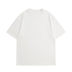 เสื้อยืดแขนสั้นผู้ชาย ผ้าฝ้าย 100% สีพื้น เรียบง่าย ระบายอากาศได้ดี ไม่เป็นขุย น้ำหนัก 300 กรัม เป็นมิตรต่อสิ่งแวดล้อม - Product Image 3