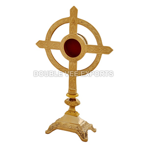 Relicario celta de latón con relieve |   Porta Reliquias Católicas con Diseño de Cruz – DOUBLE VEE EXPORTS - Product Image 2