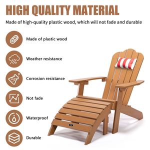 Sedia Adirondack TALE Resistente alle Intemperie, Arredo da Esterno in Legno Verniciato e Plastica con Seduta e Portabicchieri - Product Image 3