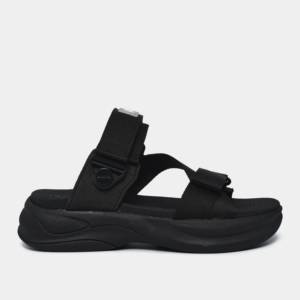 Sandales décontractées à bout ouvert F8B, design rotatif, adhérence et stabilité améliorées, couleur entièrement noire - Product Image 1