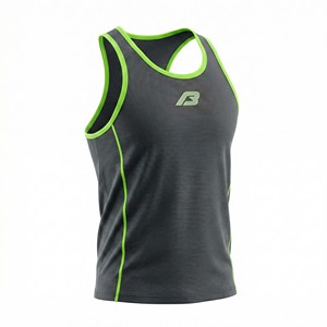 Camiseta Deportiva Personalizada al por Mayor para Hombre, Transpirable, de Malla, Tipo Stringer, 100% Algodón, Ecológica, de Secado Rápido - Product Image 1