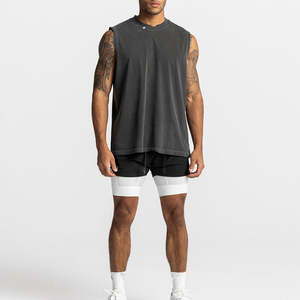 Ropa Deportiva NESTA SPORTS para Hombre, Camisetas sin Mangas de Algodón de Alta Calidad, Estilo Moderno con Lavado Ácido, Camiseta Deportiva para Gimnasio - Product Image 2