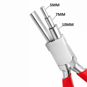Pince à bijoux en acier inoxydable, coupe baguette conique, manche rouge, pour outils de pose de bijoux DIY - Product Image 4