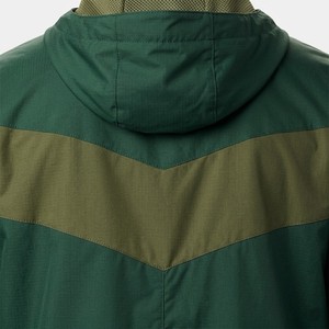 เสื้อแจ็คเก็ตผู้ชายสีเขียวมีฮู้ดสำหรับกิจกรรมกลางแจ้ง กันน้ำ กันลม เหมาะสำหรับเดินป่า ตั้งแคมป์ ซิปเต็มตัว คุณภาพสูง - Product Image 3