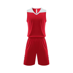 Conjunto de Uniforme de Baloncesto Deportivo, Personalizado, Transpirable, de Secado Rápido, 100% Poliéster, Ropa Profesional para Partidos, Sin Mangas - Product Image 1