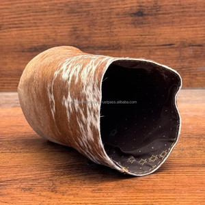 ที่ใส่เครื่องดื่มทำจากหนังวัวแท้ที่ออกแบบได้เองมีเอกลักษณ์แบบชนบทสำหรับกระป๋องเก็บความเย็นเครื่องดื่มที่ทนทานและมีสไตล์ - Product Image 6