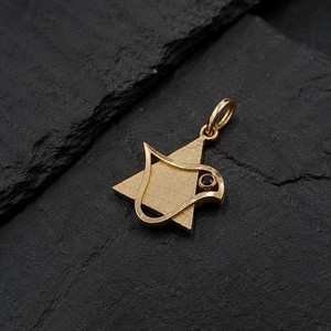 Pendentif breloque vintage en moissanite sertie clos, diamant taille ronde plaqué or jaune, bijou unisexe pour usage quotidien - Product Image 5