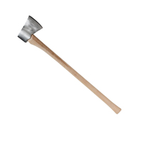 Hache de fendeur à lame en acier inoxydable, manche en bois naturel, qualité industrielle, robuste, à dos plat, outil de coupe d'arbres forgé à la main