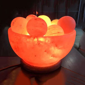 Décoration d'intérieur, lampe en sel de l'Himalaya avec 6 boules de massage, qualité supérieure, fabriquée au Pakistan - Product Image 5