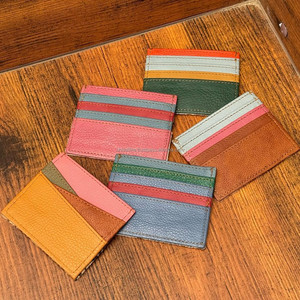 กระเป๋าสตางค์หนังบางสีรีไซเคิลสำหรับนักธุรกิจที่ใส่บัตรเครดิตยอดนิยมของขวัญแฟชั่นกระเป๋าใส่เหรียญ-สไตล์เฉพาะบุคคล - Product Image 4