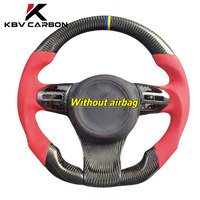 Volant sport personnalisé KBV pour Kia K2/K3/K4/K5/K5 Sport, modification avec cuir véritable, fibre de carbone et cuir perforé ATs