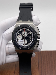 Reloj Cronógrafo de Edición Limitada de Lujo con Esfera Negra, Bisel Octogonal de Acero Inoxidable, Visualización de Fecha, Correa de Silicona, Movimiento Automático ETA - Product Image 3