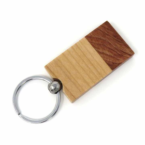 Meilleur porte-clés classique en bois et résine, solide, personnalisé, de haute qualité, vierge, rectangulaire, motifs fruits, chien, panda, vente chaude - Product Image 1