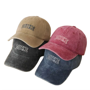 Wholesale Custom Embroidery Logo 6 Panel Unstructured 100% Polyester Embroidery Logo Baseball Cap Low Profile Washed <b>Dad</b> <b>Hats</b> - Product Image 3