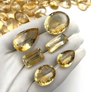 Lote de Piedras Preciosas Sueltas de Citrino Natural, Facetadas, de Diferentes Formas, de 13-29 mm, Certificadas por IGI, para la Elaboración de Joyas - Product Image 5