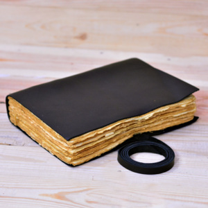 ALBORZ Full Grain Genuine <b>Leather</b> Vintage Journal Deckle Edge Paper A5 Size Unlined Pencil Painting Sketchbook Private Labeled - Product Image 4