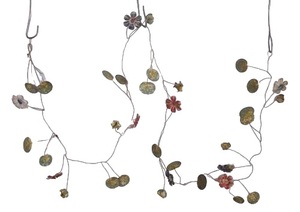 Guirlande de fleurs rustique moderne en tôle de fer galvanisé faite à la main, décoration de Noël extérieure écologique, fournitures de fête multicolores - Product Image 5