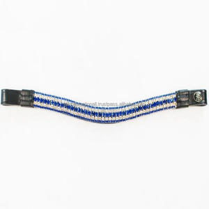 Productos de Carreras de Caballos ecuestres cristales hechos a mano diamantes de imitación decorativos hechos a medida banda de cejas de caballo de cuero genuino - Product Image 1