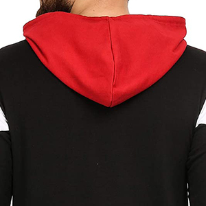 Sweat-shirt à capuche pour homme, coupe classique, décontracté, avec poche, en polyester tricoté, color block, pour l'automne - Product Image 2