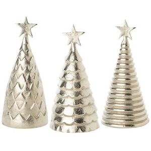 Sapin de Noël artistique en métal avec étoile sur le dessus, conçu pour les décorations intérieures festives, les accents modernes pour la maison ou les thèmes de Noël pour le bureau. - Product Image 6