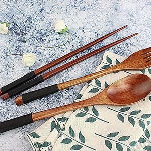 Juego completo de cubiertos de madera, perfecto para restaurantes chinos, cafeterías, hoteles, uso profesional en la gastronomía y servicio ecológico. - Product Image 3