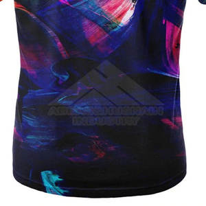 เสื้อยืดแขนสั้นผ้าฟลีซพิมพ์ลายแบบซับลิเมชั่นสำหรับผู้ชาย ผ้าฝ้าย 100% เป็นมิตรกับสิ่งแวดล้อม แห้งเร็ว ระบายอากาศได้ดี 300 กรัม ป้องกันรอยยับ - Product Image 5