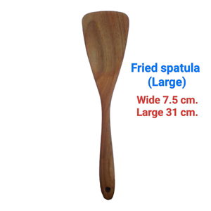 Espátula Grande para Freír, Utensilio de Cocina de Madera 100% Ecológico Hecho de Madera de Teca, la Madera Más Duradera, Ligero y Seguro para Alimentos - Product Image 1
