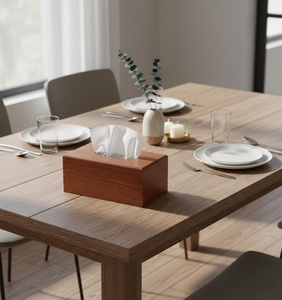 Caja de pañuelos de madera minimalista – Moderno dispensador rectangular de madera para pañuelos, ideal para decoración del hogar, oficina y hotel, venta al por mayor - Product Image 6