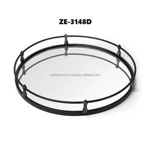 Plateau rond en métal finition or haut de gamme, décoration de table, multifonctionnel, moderne, élégant, décoration intérieure, respectueux de l'environnement - Product Image 3