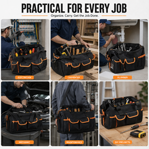 Sac à outils professionnel de grande capacité à multiples poches pour électriciens et techniciens - Product Image 2