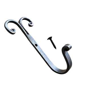 Contemporary S Shaped Curly Design Iron <b>Wall</b> Hook Powder Coated | Decorative Organizer for Bedroom Bathroom and Interior Decor - Product Image 3