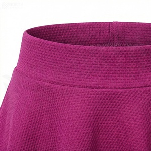 Women A-Line Mini <b>Skirt</b> Solid Color <b>Elastic</b> <b>Waist</b> Breathable Polyester <b>Skirt</b> All Seasons Wear - Product Image 4
