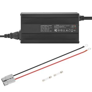 Caricabatterie Intelligente 12V 20A per Batterie al Litio 14.6V AC DC LiFePO4 con Connettore Anderson, Indicatore LED, Attivazione 0V, Scatola in Alluminio - Product Image 1